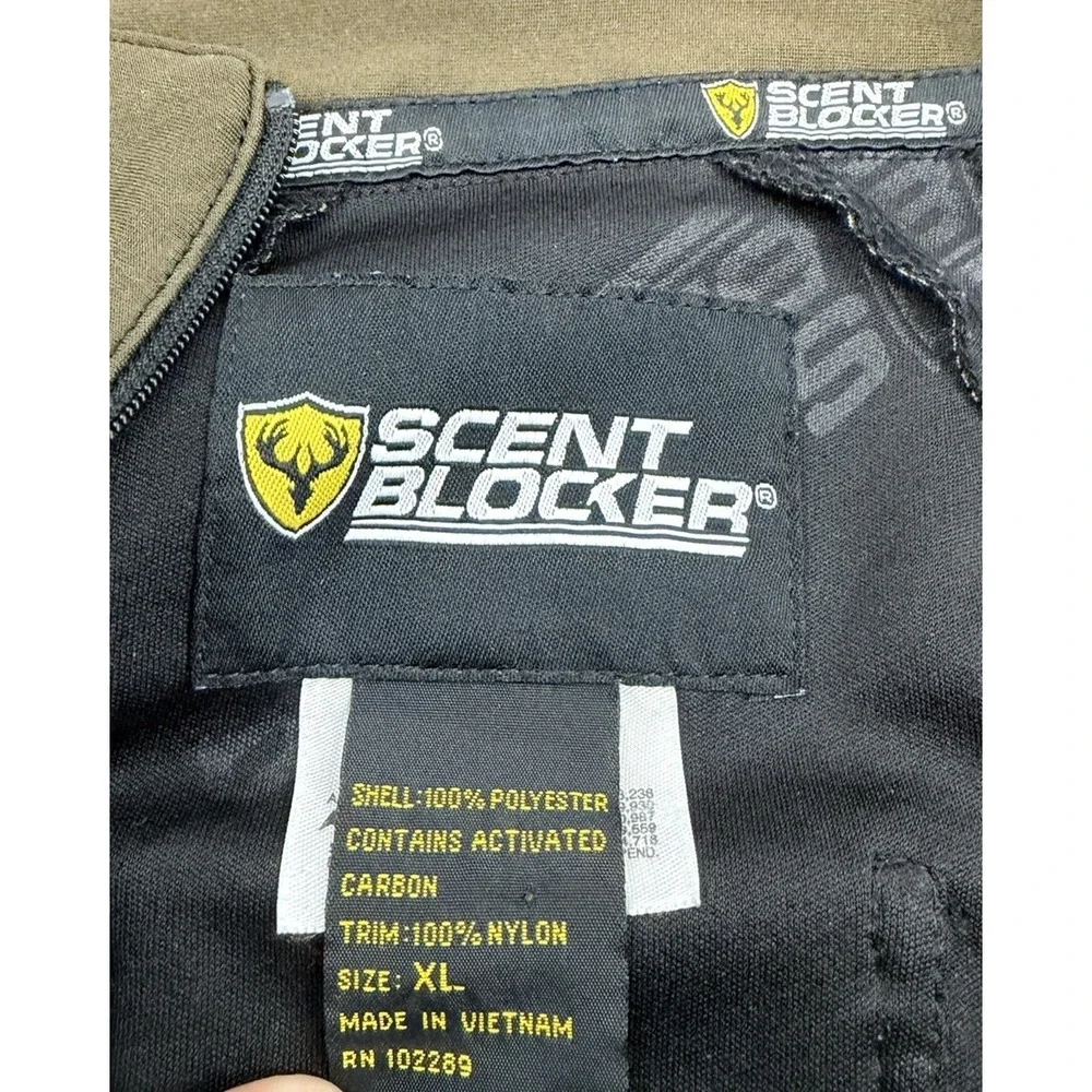 Scent Blocker 1/4‎ Zip Mens Camo Pullover Jacket Size Large